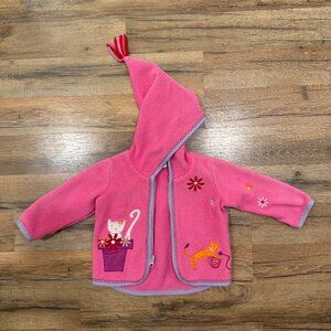 Hannah Andersson Toddler Girls Zip-Up Jacket in Pink Sz 70